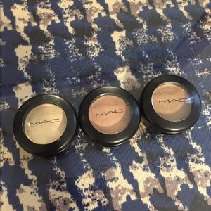 MAC eyeshadow in Nylon, All the Glitters, and Era